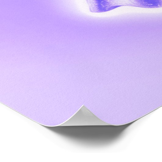 Paarse beschermengel met sprankelende vleugels poster (Hoek)