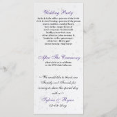 paarse bessen elegante winter Wedding programma (Achterkant)