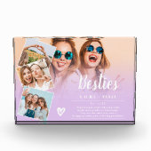 Paarse beste vrienden script 4 foto's collage rast (Voorkant)