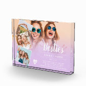 Paarse beste vrienden script 4 foto's collage rast (Rechts)