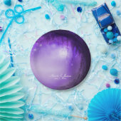 Paarse betoverde bos fantasie bruiloft receptie papieren bordje (Feest)