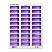 Paarse betoverde Forest Fantasy bruiloft uitnodigi Etiket (Full Sheet)