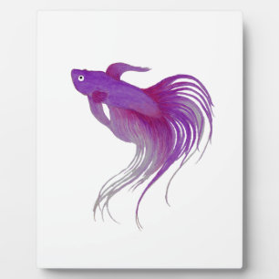 Paarse Betta Vis Aquarel Fotoplaat