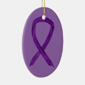 Paarse bewustmakingscampagnes rond de feestdag keramisch ornament (Rechts)