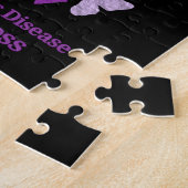 Paarse bewustmakingslint: Alzheimer Legpuzzel (Zijkant)