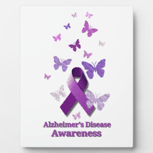 Paarse bewustwording Lint: Alzheimer Fotoplaat