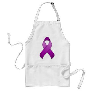 Paarse bewustwording Ribbon Apron Standaard Schort