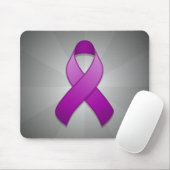 Paarse bewustwording Ribbon Mousepad Muismat (Met muis)