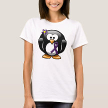 Paarse bewustwording Ribbon Penguin