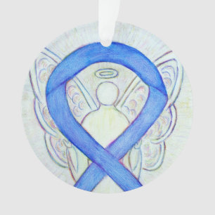 Paarse bewustzijnslint engel op maat gemaakte orna ornament