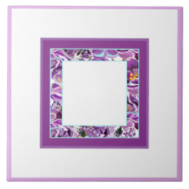 Paarse bezienswaardigheden keramische tegel tegeltje