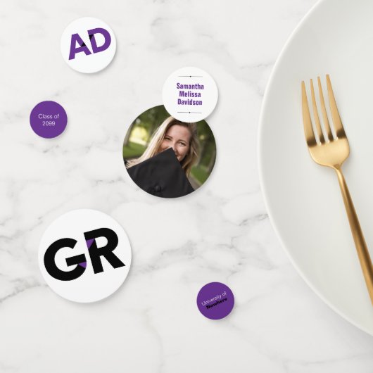 Paarse Big Bold Angle Knip Afstuderen Confetti (Groep)