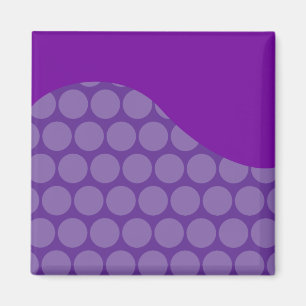Paarse Big Polka Dots Wave Pattern Gifts Magneet