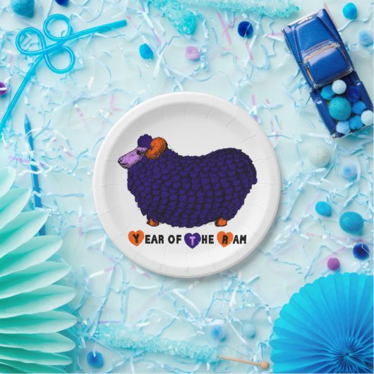 Paarse Big Ram Chinese astrologie Zodiac P Bord (Feest)