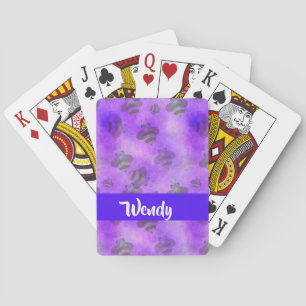 Paarse bijen pokerkaarten