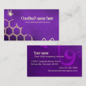 Paarse bijen visitekaartje (Voorkant / Achterkant)