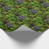 Paarse bijenbalm en roodbaars cadeaupapier (Hoek)