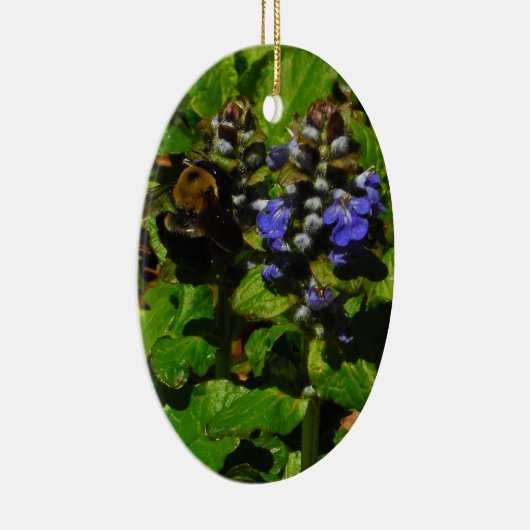 Paarse bijenbalm en roodbaars keramisch ornament (Rechts)