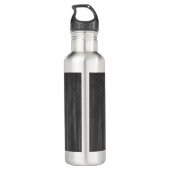 Paarse bijtende vlinder gepersonaliseerd waterfles (Achterkant)