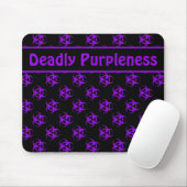 Paarse Biohazard Mousepad met aangepaste tekst Muismat (Met muis)