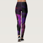 Paarse bladeren - fractal, leggings (Achterkant)