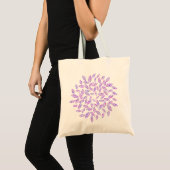 Paarse bladeren Mandala Winkelen / Tote Bag (Voorkant (product))