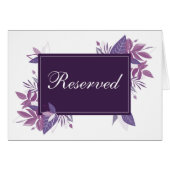 Paarse bladeren voorbehouden teken. Botanische bru (Voorkant Horizontaal)