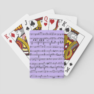 Paarse Bladmuziek Pokerkaarten