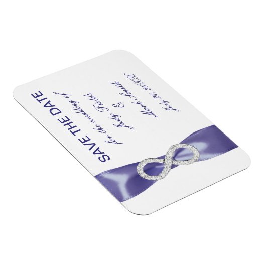 Paarse blauw diamant oneindig sparen de datum Magn Magneet (Rechterzijde)