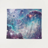 Paarse blauw hemelpatroon wandkleed (Voorkant (horizontaal))