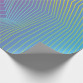 Paarse blauw ombre en strepen cadeaupapier (Hoek)