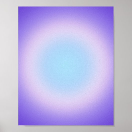Paarse blauw roze aura gradient poster (Voorkant)