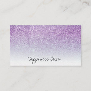 *~* Paarse Blauw Wit Ombre Gradient Glitter Visitekaartje