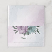 paarse blauwe bloemen botanische bruiloft (Buitenkant ongevouwen)