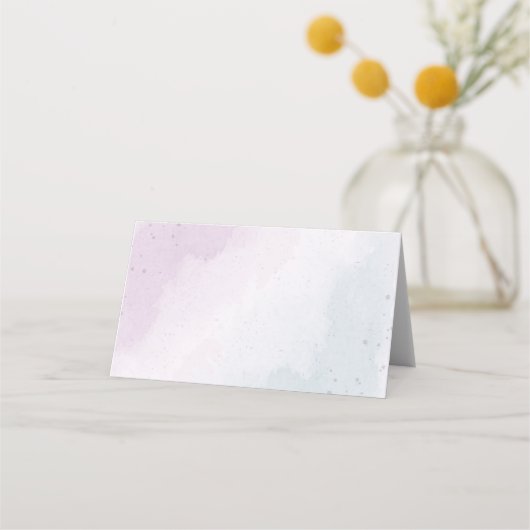 paarse blauwe bloemen botanische bruiloft (Achterkant)