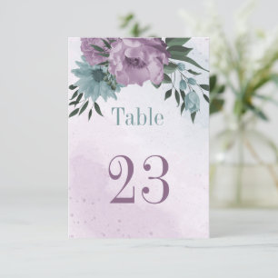 paarse blauwe bloemen botanische tafelkaart kaart