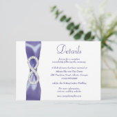 Paarse Blauwe Diamant Oneindigheid Trouwdetails Ka Kaart (Staand voorkant)