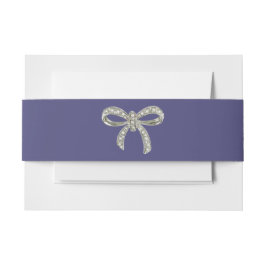 Paarse blauwe diamantboot Belly Band Uitnodigingen Wikkel