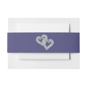 Paarse blauwe diamanten hartenuitnodiging Belly Ba Uitnodigingen Wikkel (Voorkant Voorbeeld)