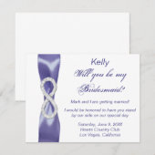 Paarse blauwe diamantindringervaart Bridesmaid Kaa (Voorkant / Achterkant)