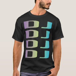 Paarse Blauwe Djing DJ Disc Jockey Deejay T-shirt