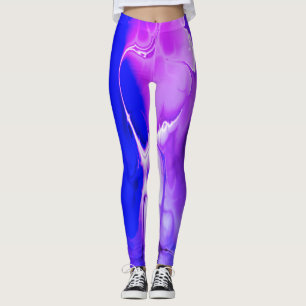 Paarse blauwe , elektrische Leggings voor het verl
