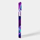 Paarse, blauwe en Blauwgroen Abstracte Fluid Art Case-Mate iPhone Case (Achterkant / Rechts)