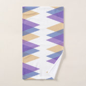 Paarse, blauwe en gele driehoeken bad handdoek (Handdoek)