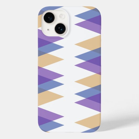 Paarse, blauwe en gele driehoeken Case-Mate iPhone case (Achterkant)