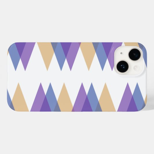 Paarse, blauwe en gele driehoeken Case-Mate iPhone case (Achterkant (horizontaal))