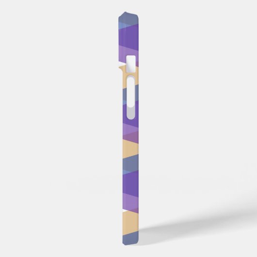 Paarse, blauwe en gele driehoeken Case-Mate iPhone case (Achterkant / Links)