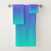 Paarse blauwe en groene achtergrond bad handdoek (Insitu)
