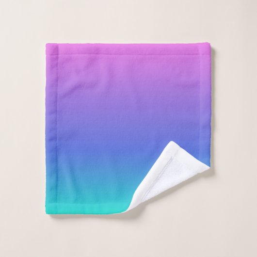 Paarse blauwe en groene achtergrond bad handdoek (Wasdoekje)