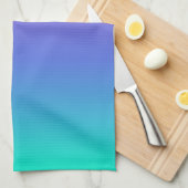 Paarse blauwe en groene achtergrond theedoek (Quarter Fold)